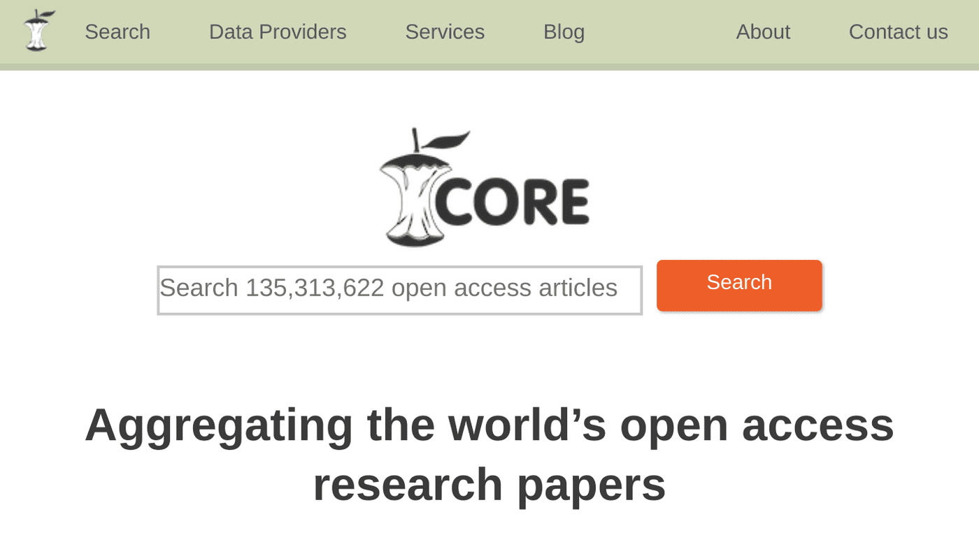 COREの検索インターフェース